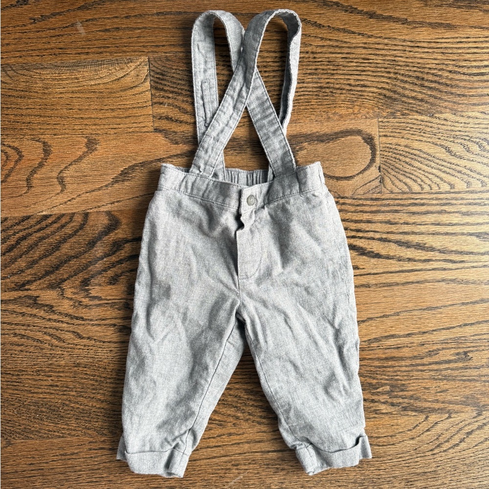 Janie and Jack Linen Cotton Easter Suspenders